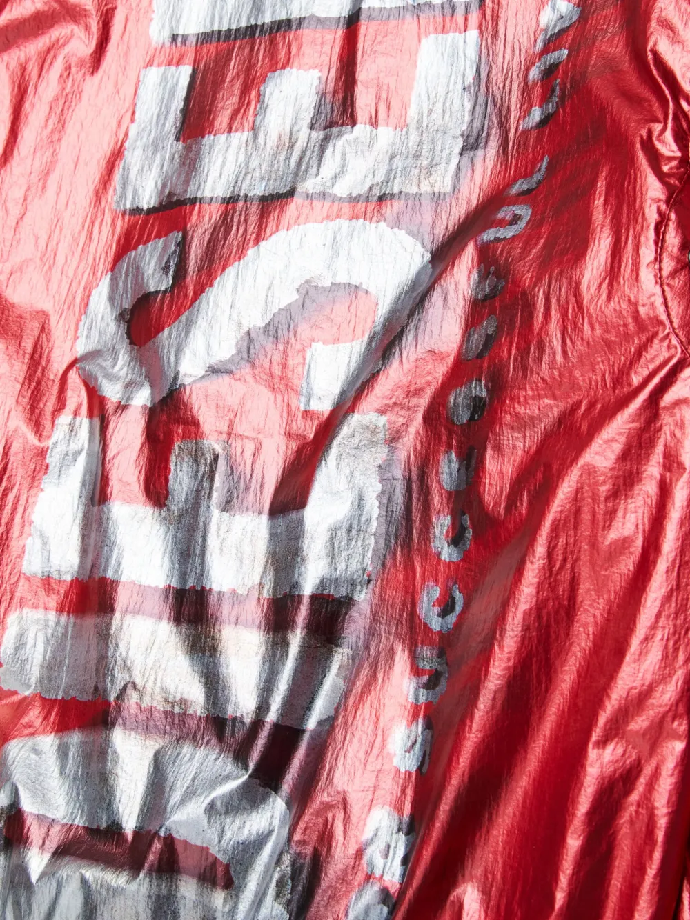 Diesel Kids Jack met logodetail en capuchon Rood