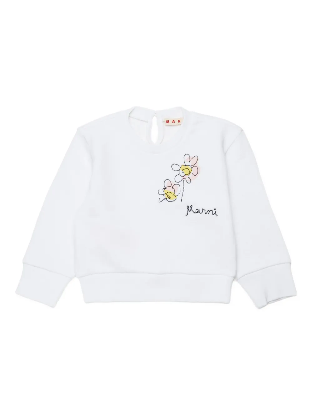 Marni Kids Felpa a fiori - Bianco
