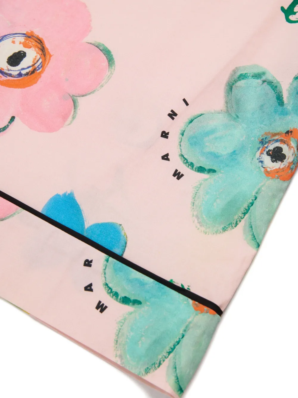Marni Kids Shirt met bloemenprint Roze