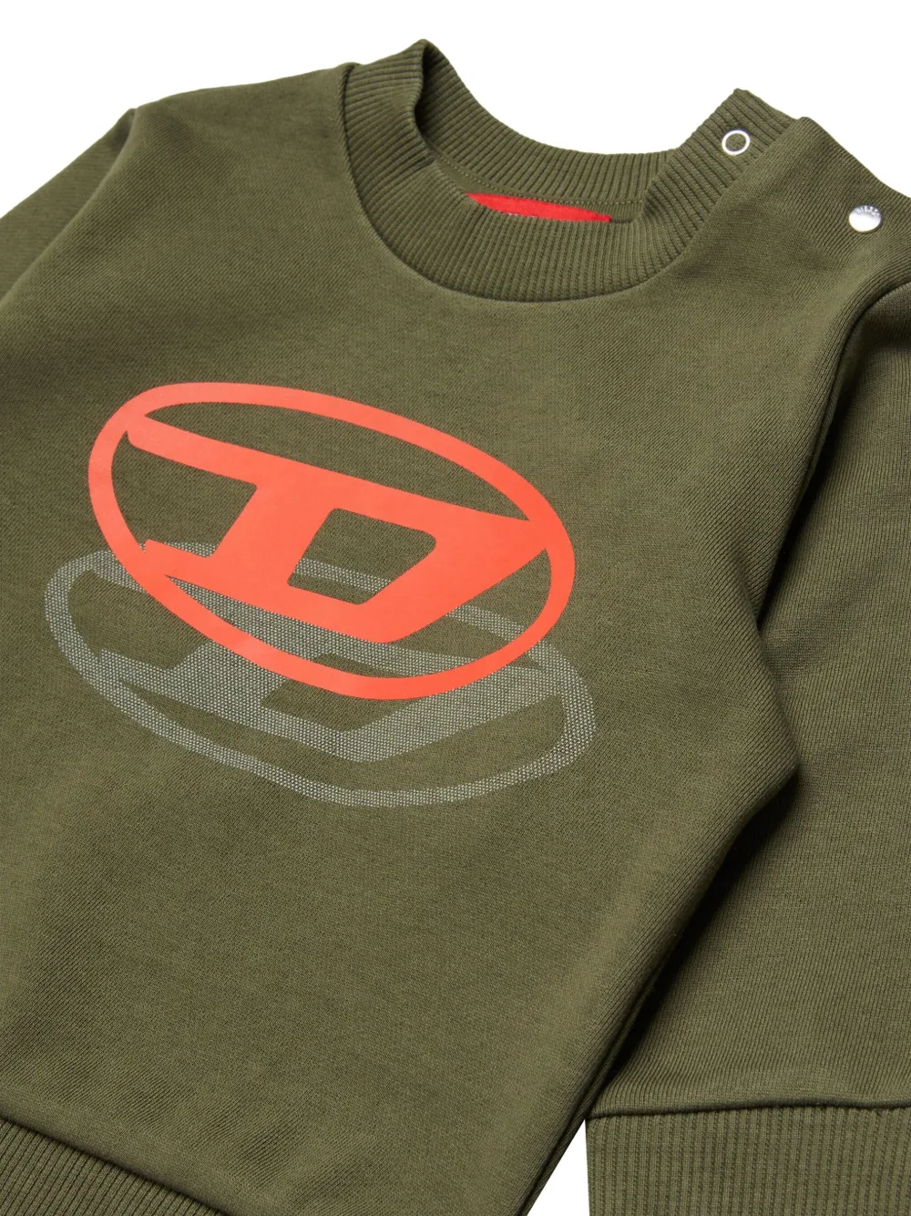 Diesel Kids Svaleb sweater met logoprint Groen