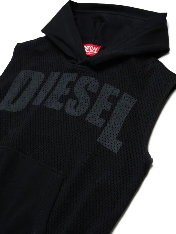 Diesel Kids Smesh Over ノースリーブ パーカー | ブラック | FARFETCH JP