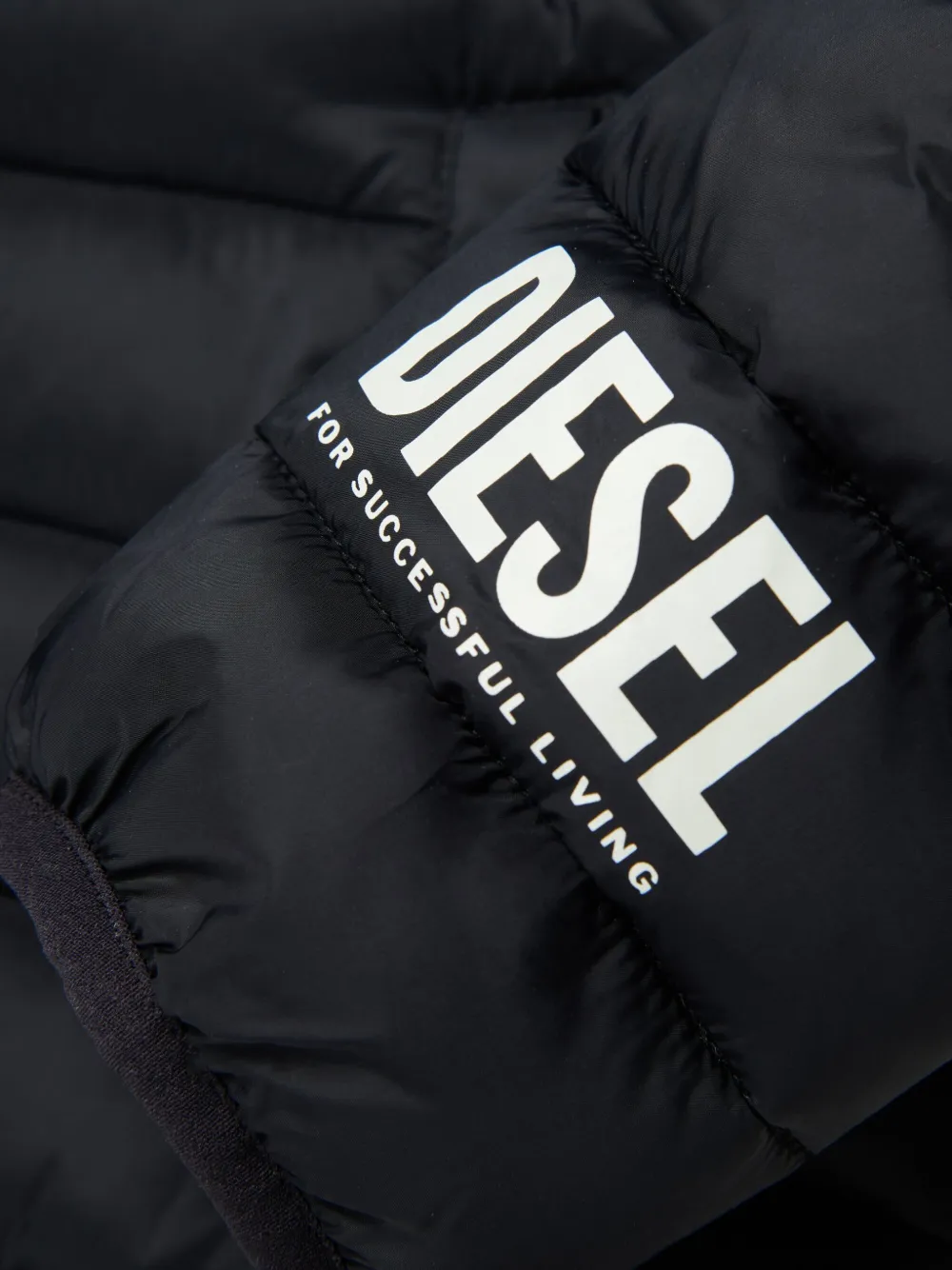 Diesel Kids Gewatteerd jack Zwart