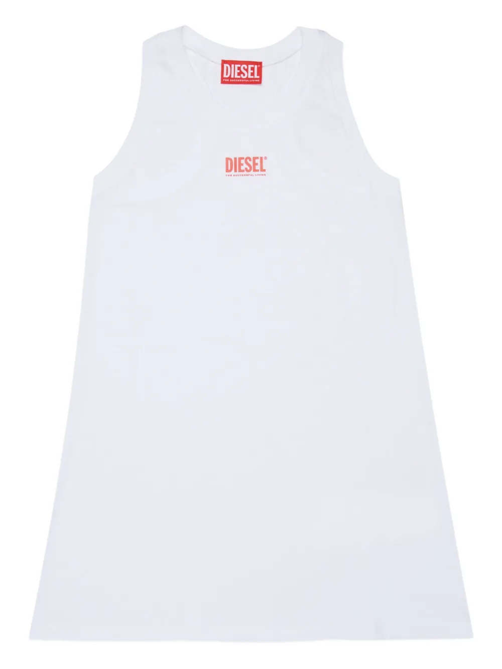 Diesel Kids Abito Mcundy con logo - Bianco