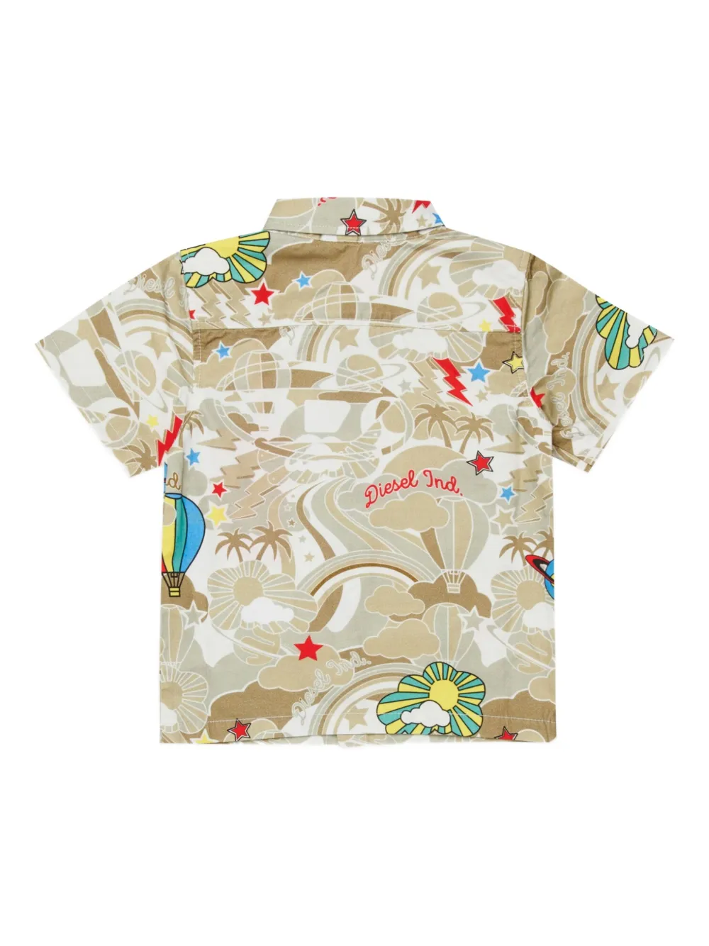 Diesel Kids CILYB shirt met knoopsluiting Beige