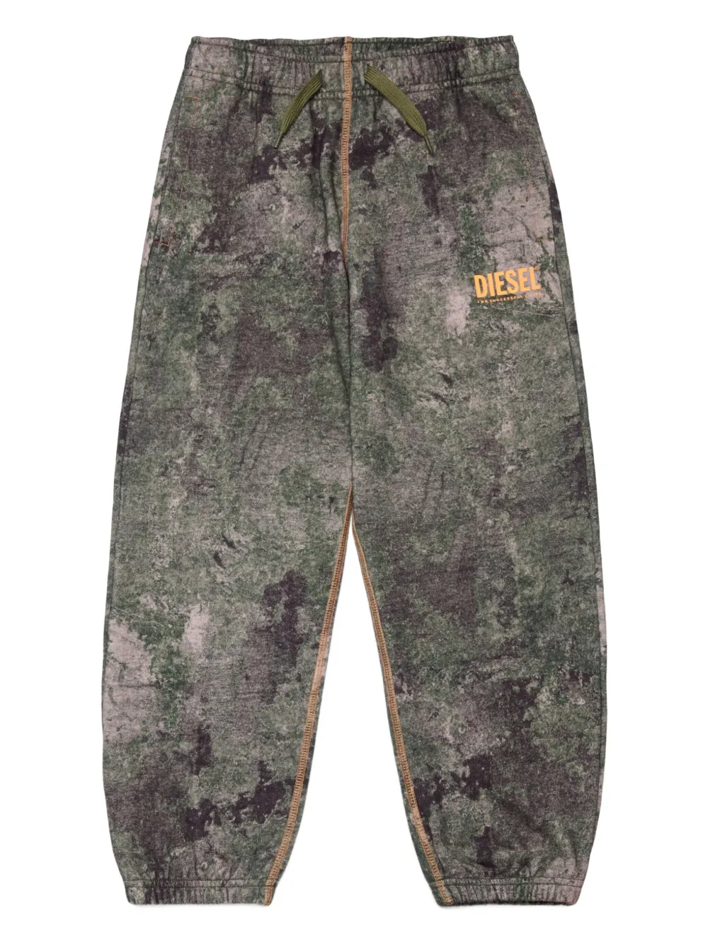 Diesel Kids Pantaloni sportivi con stampa - Verde