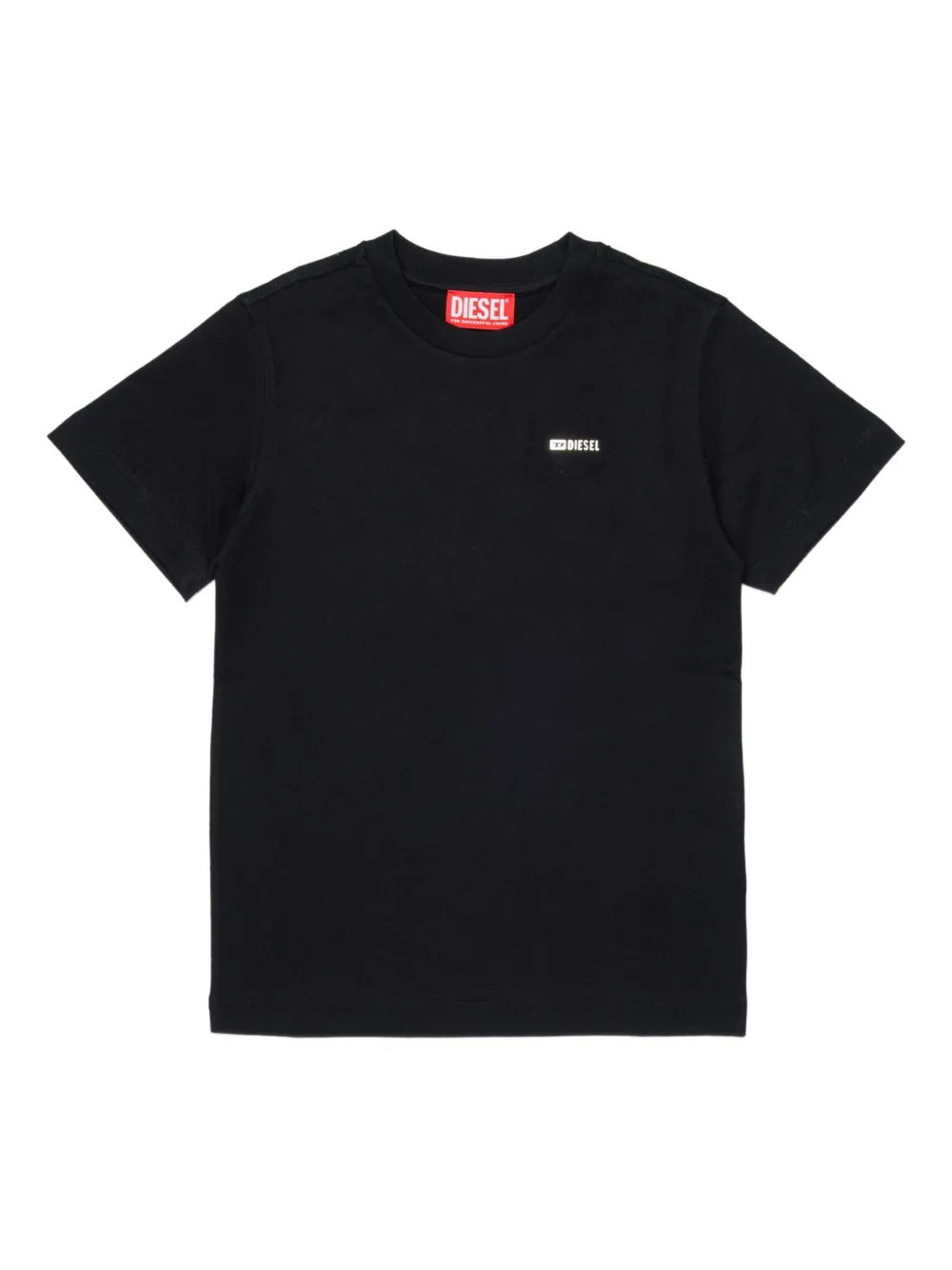 Diesel Kids T-shirt in cotone con logo - Nero
