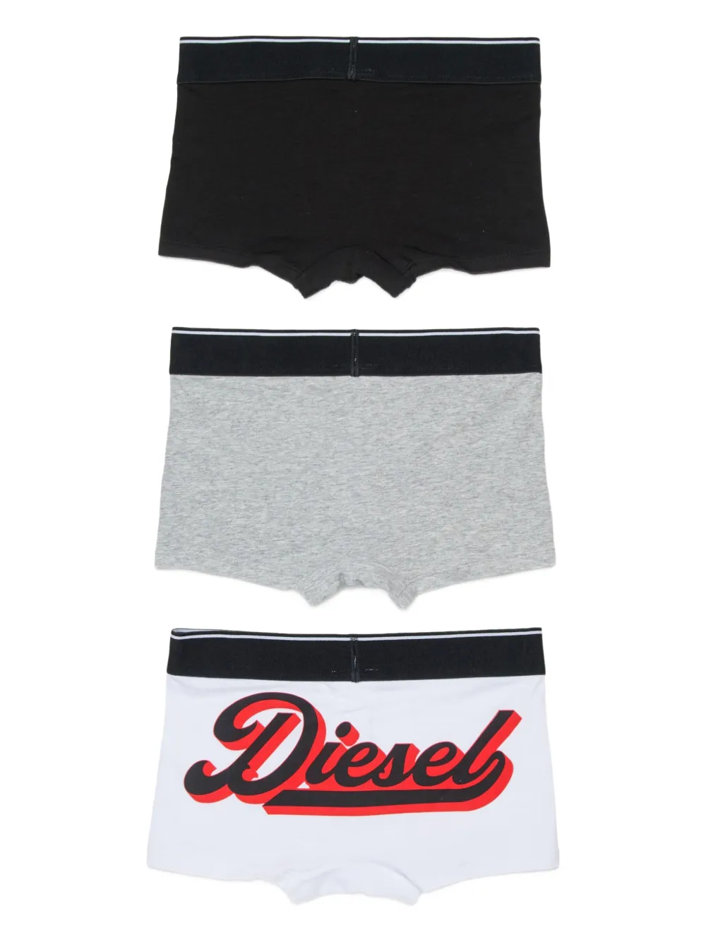 Diesel Logo-print Cotton Boxers (pack Of Three) In Black