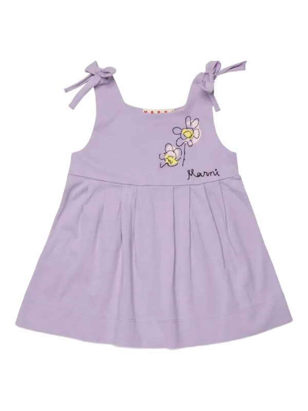 Marni Kids フローラル ワンピース | パープル | FARFETCH JP