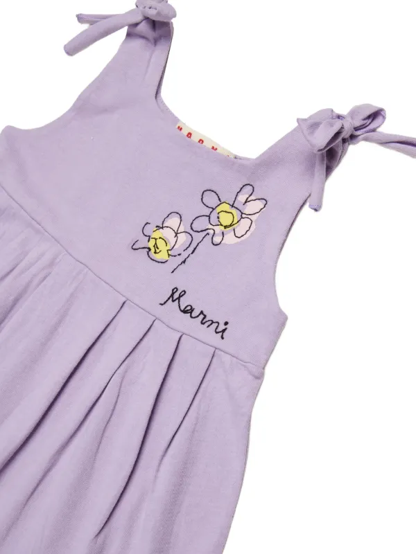 Marni Kids フローラル ワンピース | パープル | FARFETCH JP