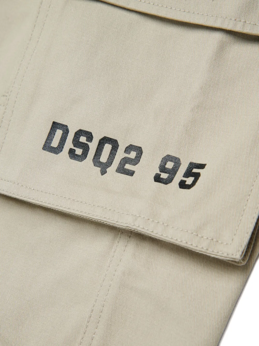DSQUARED2 KIDS Cargo broek met logoprint Beige