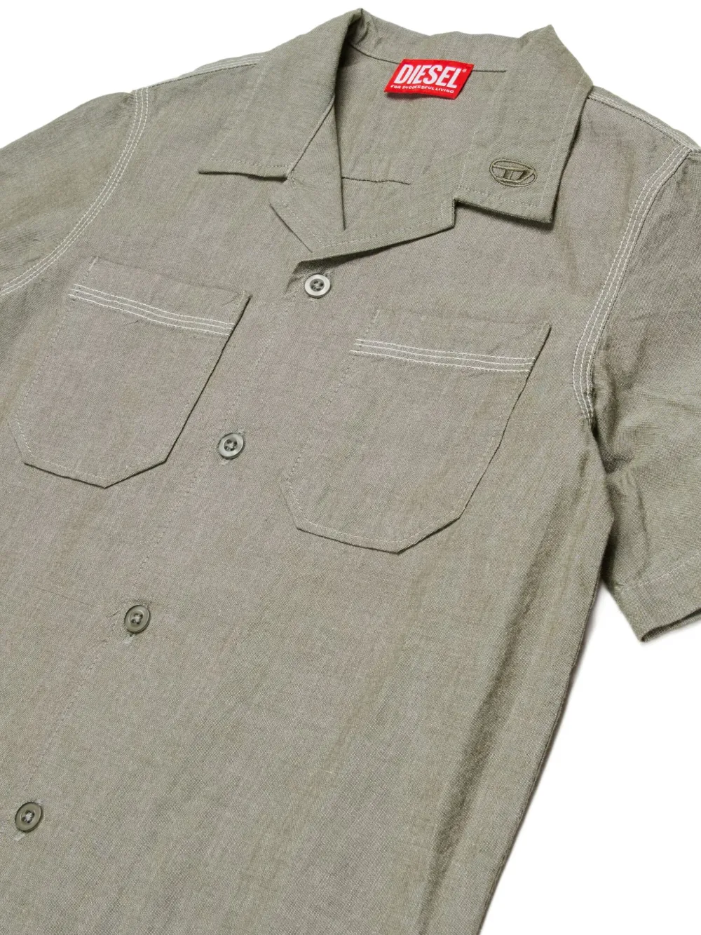  Diesel Kids Chest-pockets Short-sleeve Shirt - Grey 