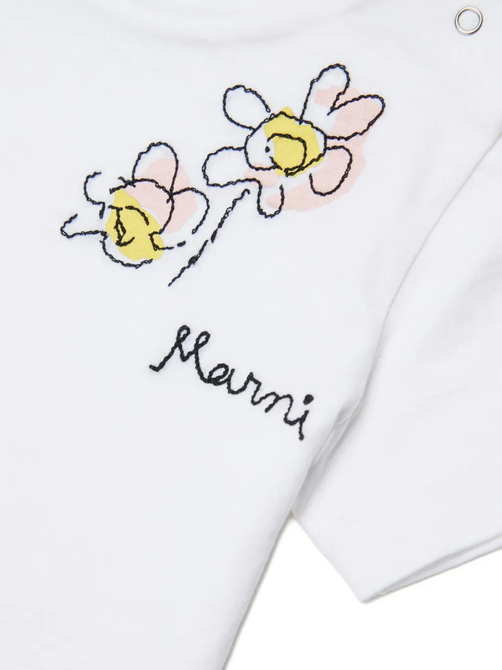 Marni Kids T-shirt met bloemendetail Wit