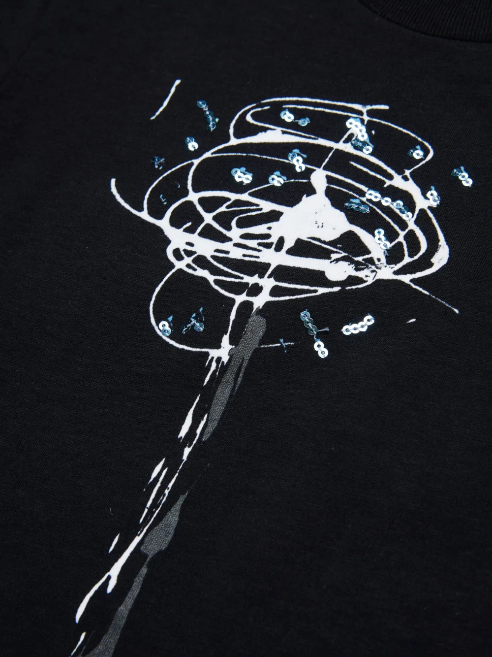 Marni Kids T-shirt met grafische print Zwart