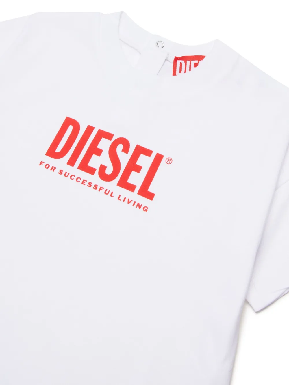 Diesel Kids T-shirt met logoprint Wit