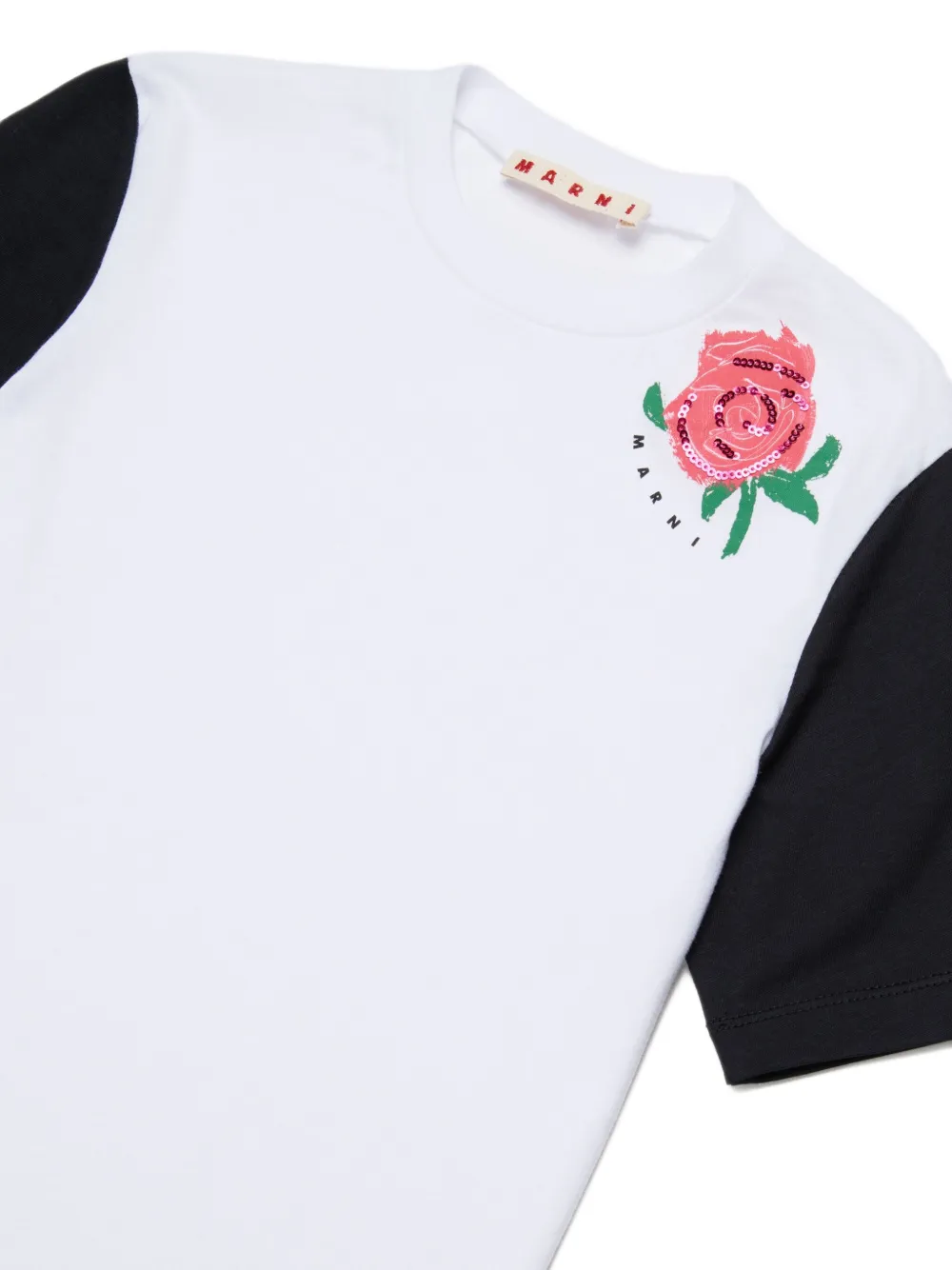 Marni Kids T-shirt met pailletten Wit