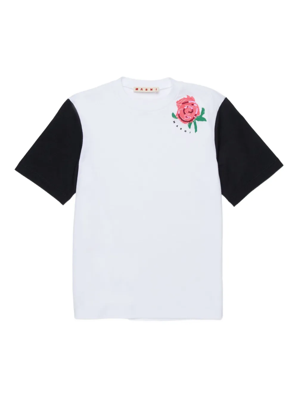 Marni Kids T-shirt con paillettes - Bianco