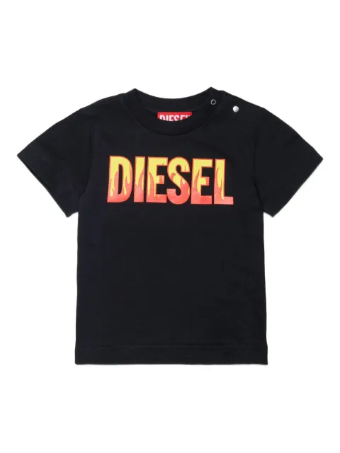Diesel Kids t-shirt à logo flamme