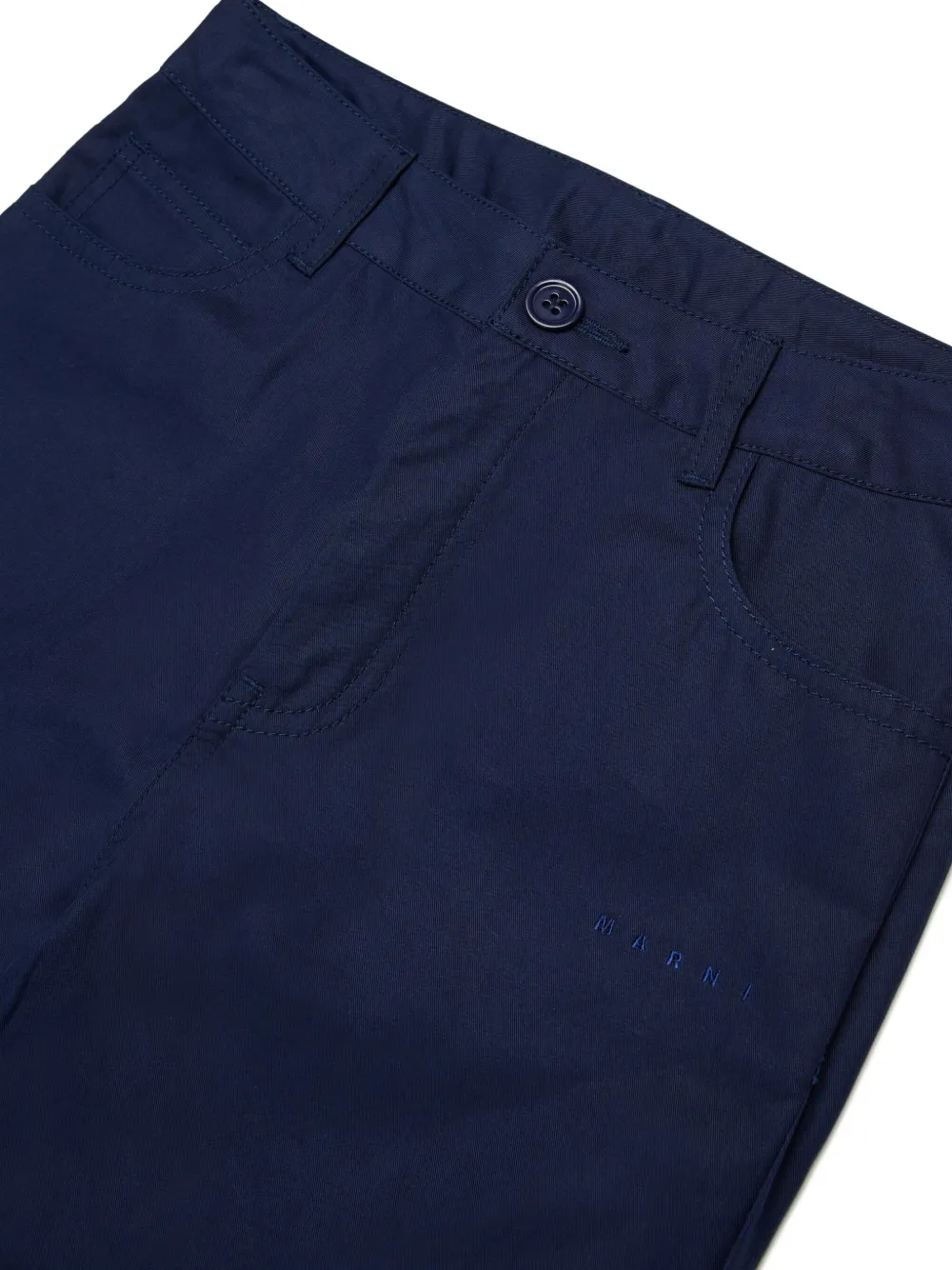 Marni Kids Broek met logo Blauw