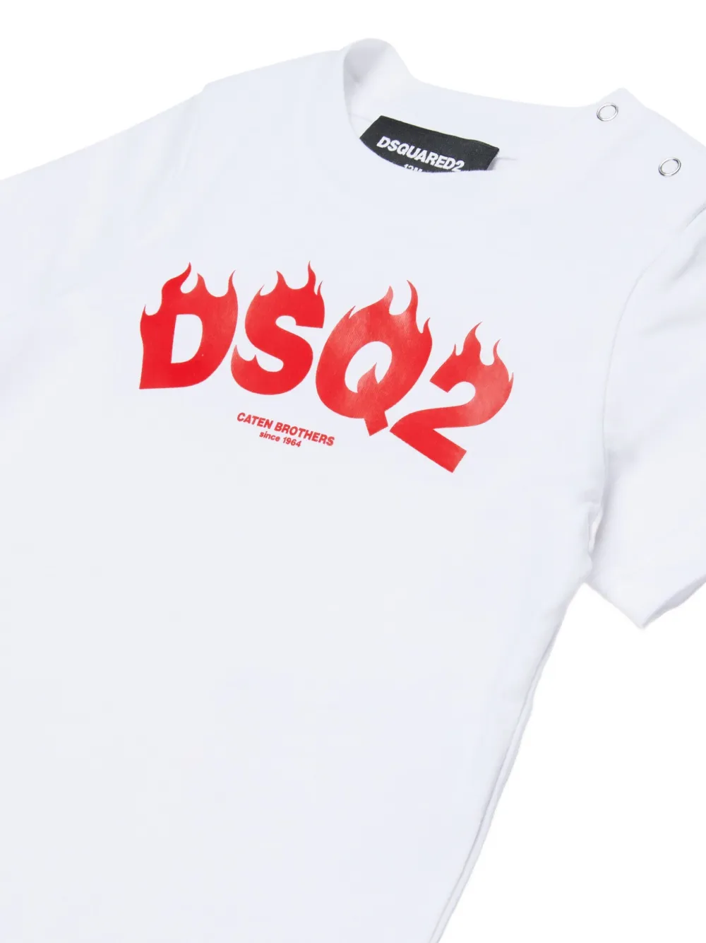 Dsquared2 Flame Graphic T-shirt In White