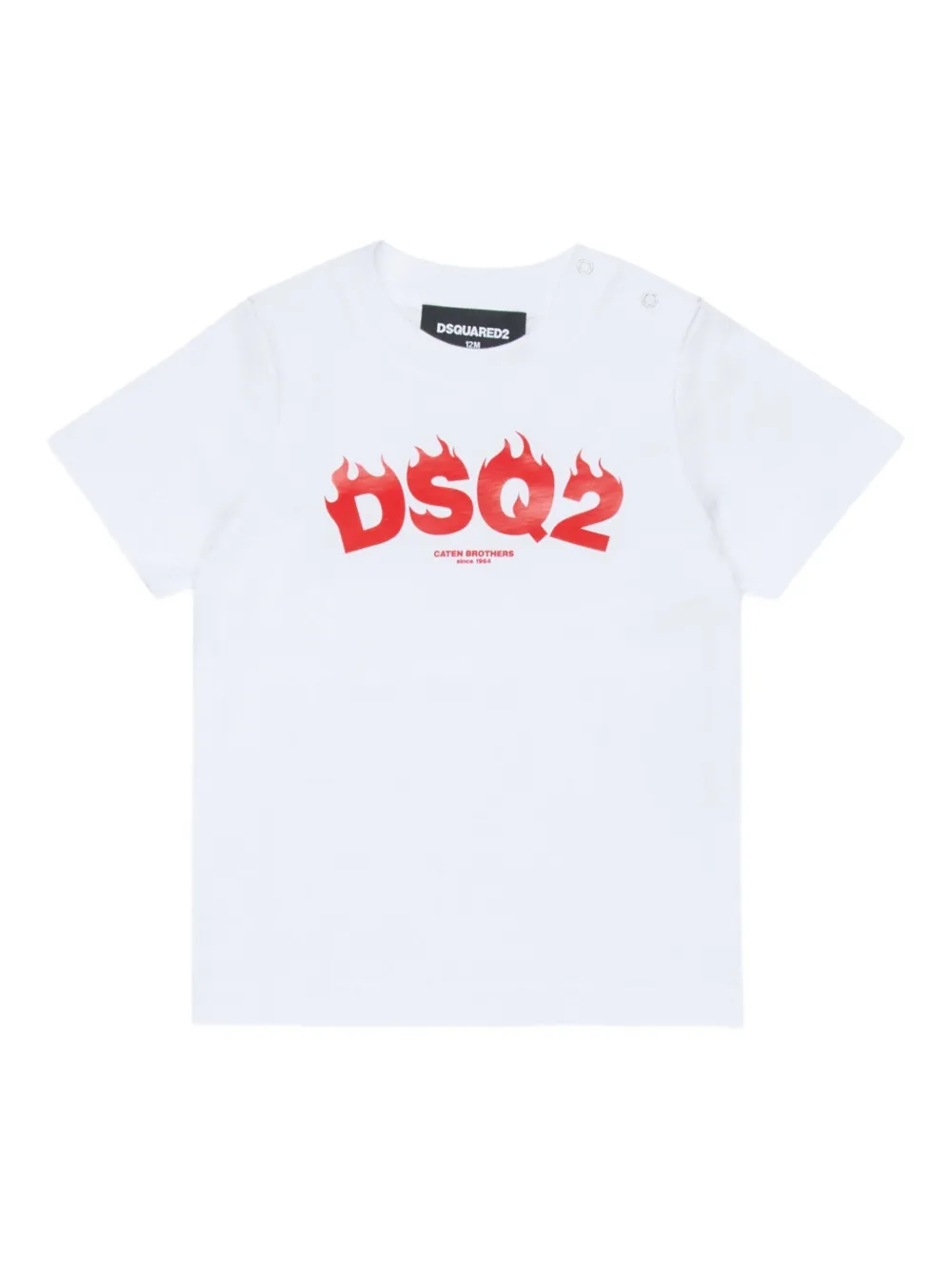 Dsquared2 Flame Graphic T-shirt In White