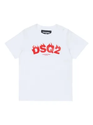 DSQUARED2 KIDS short-sleeve graphic-print T-shirt | White | FARFETCH