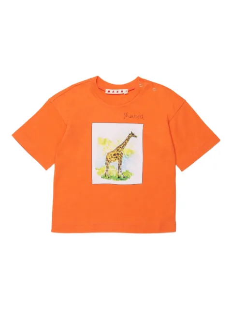 Marni Kids playera con estampado de jirafa
