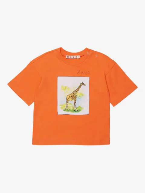 Marni Kids giraffe-graphic T-shirt