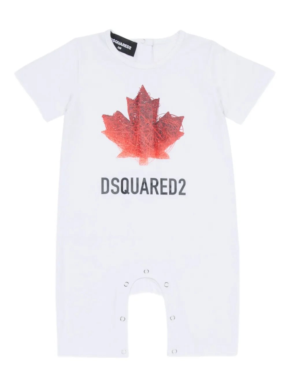 DSQUARED2 KIDS leaf print babygrow | White | Image 1