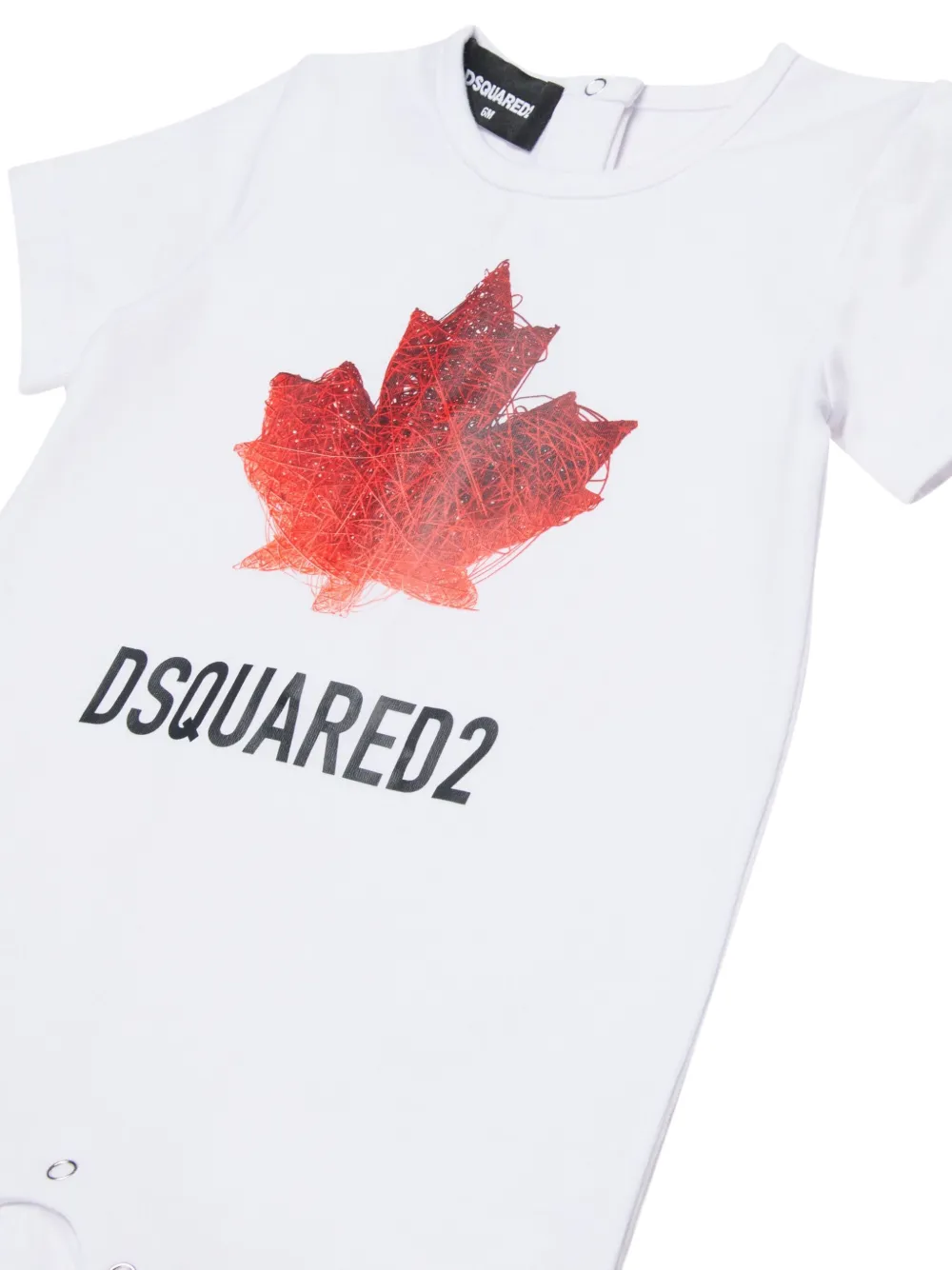 Dsquared2 Leaf Print Babygrow In Neutral