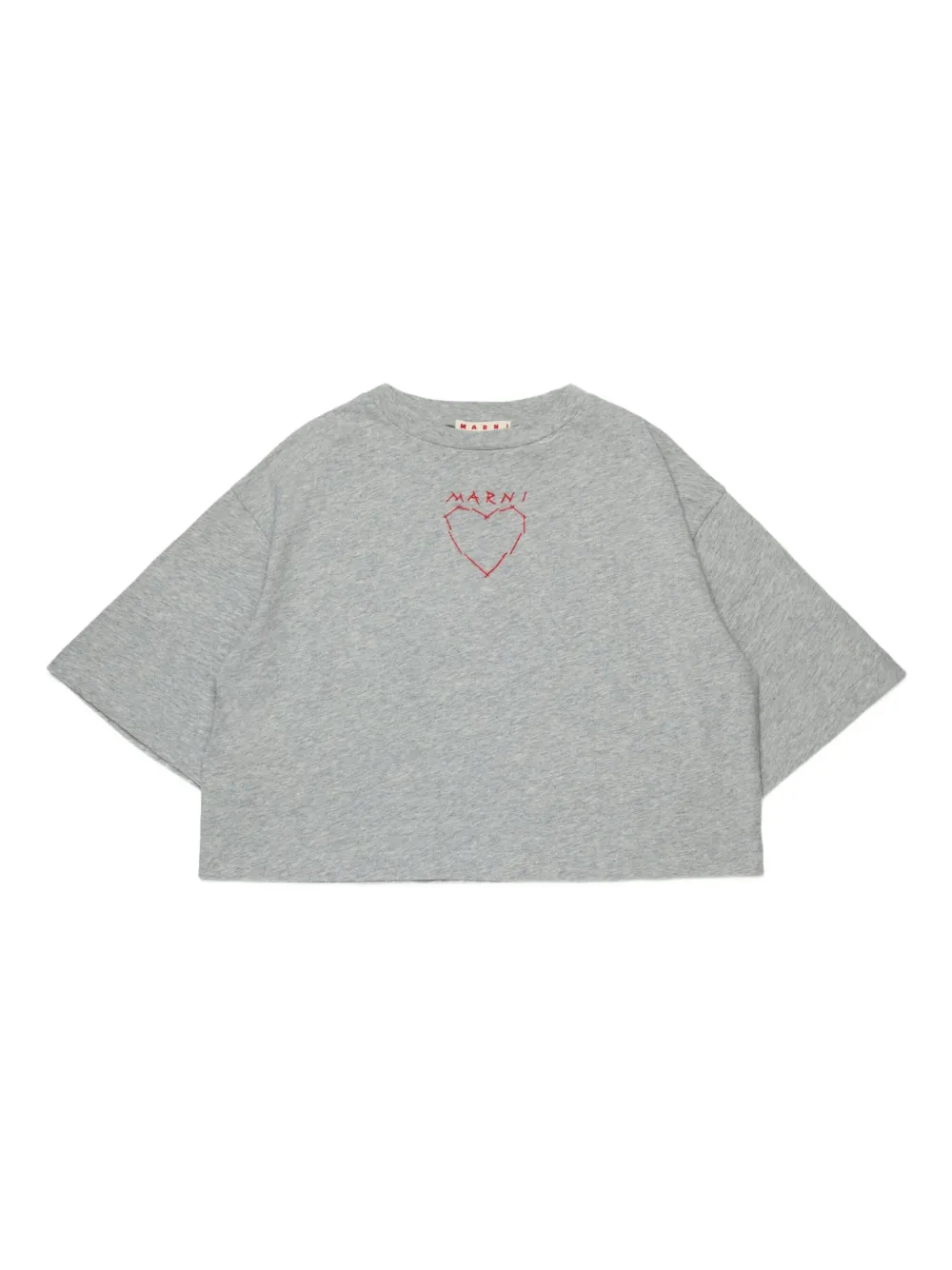 Marni Kids T-shirt con ricamo - Grigio