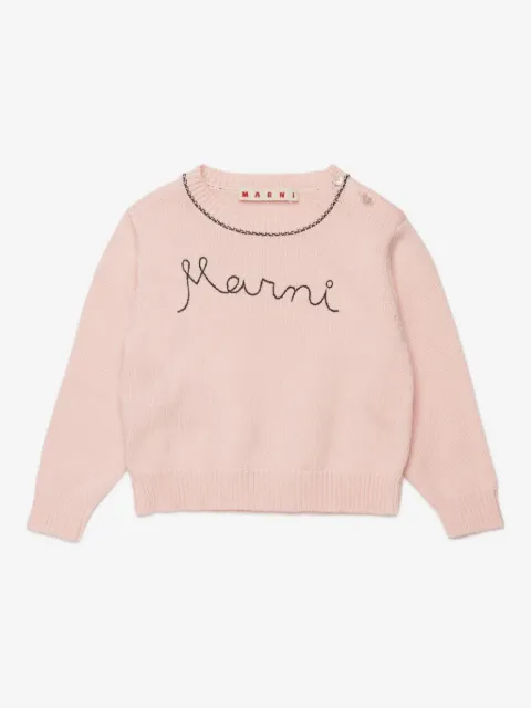 Marni Kids embroidered-logo sweater