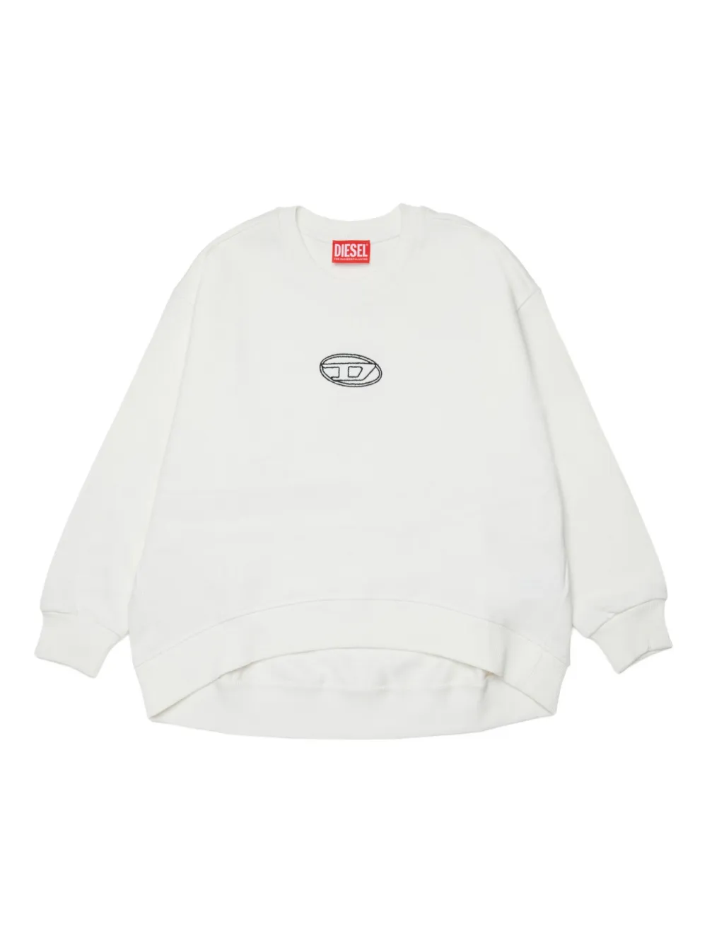 Diesel Kids Felpa Skiprys con logo ricamato - Bianco
