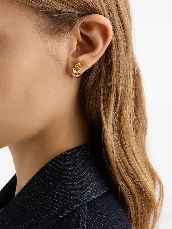 Jil Sander ノット ピアス | ゴールドトーン | FARFETCH JP