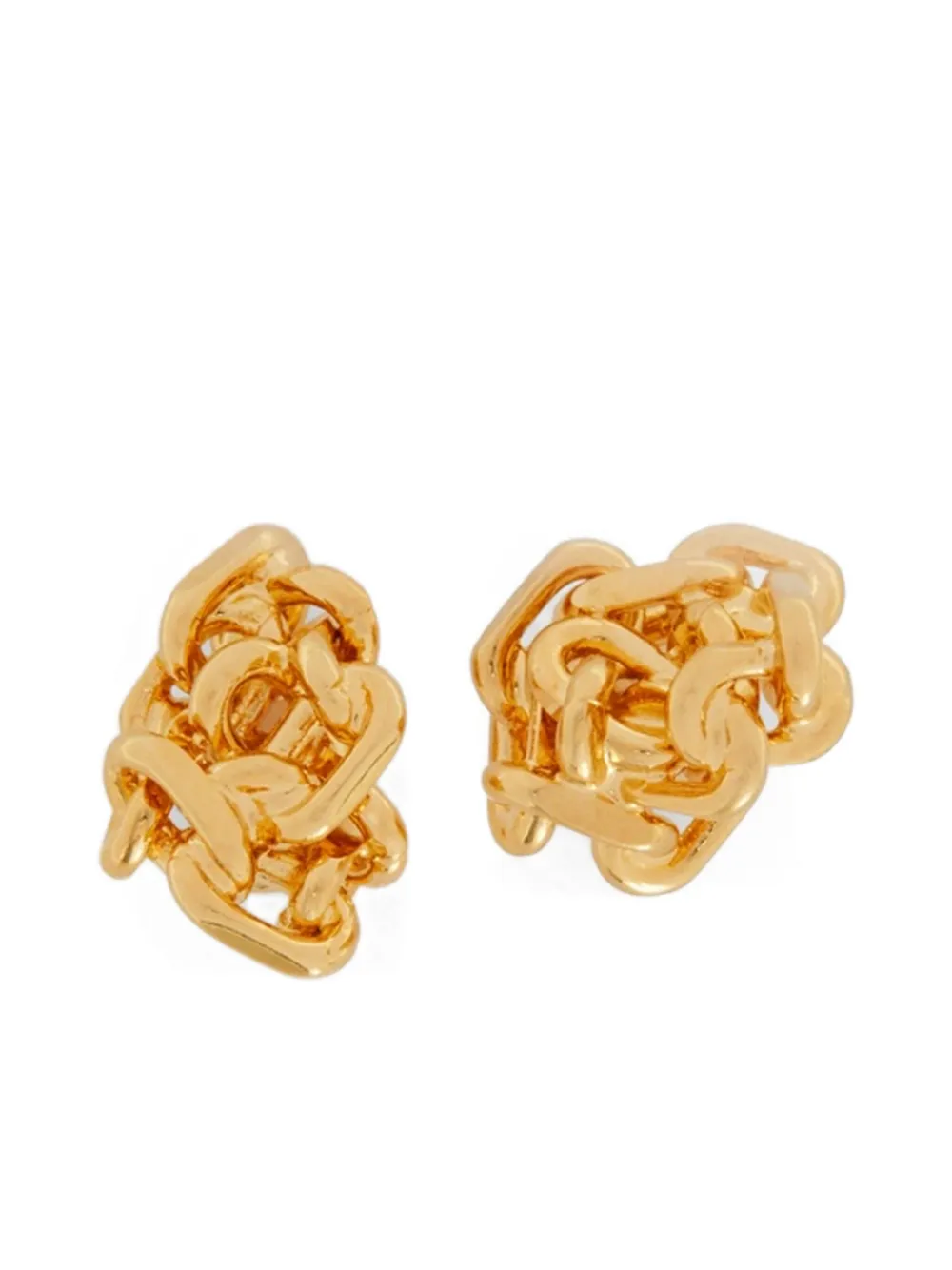 Jil Sander Knots Earrings In Gold