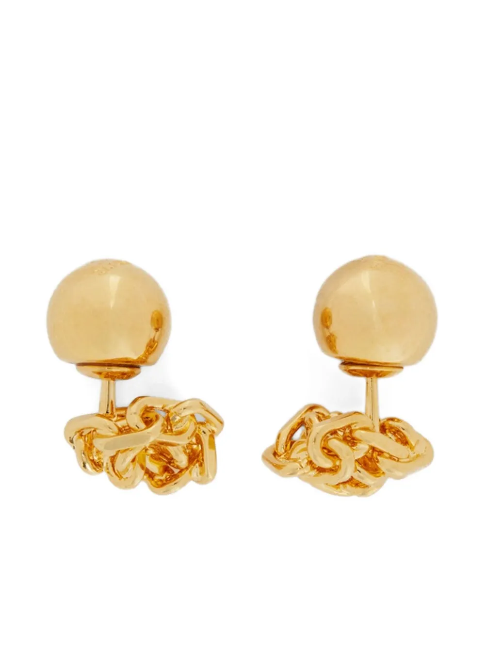 Jil Sander Knots Earrings In Gold