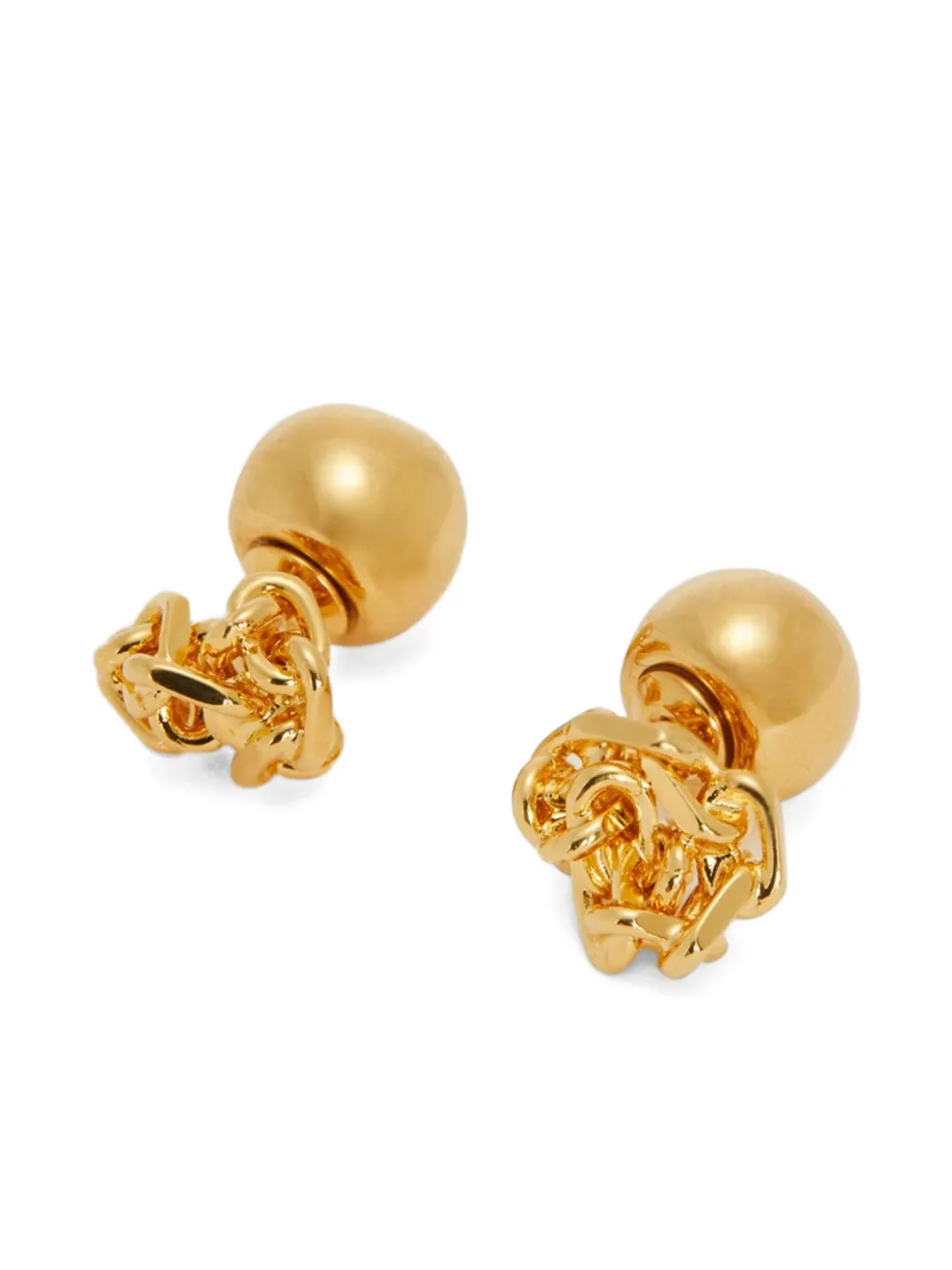 Jil Sander Knots Earrings In Gold