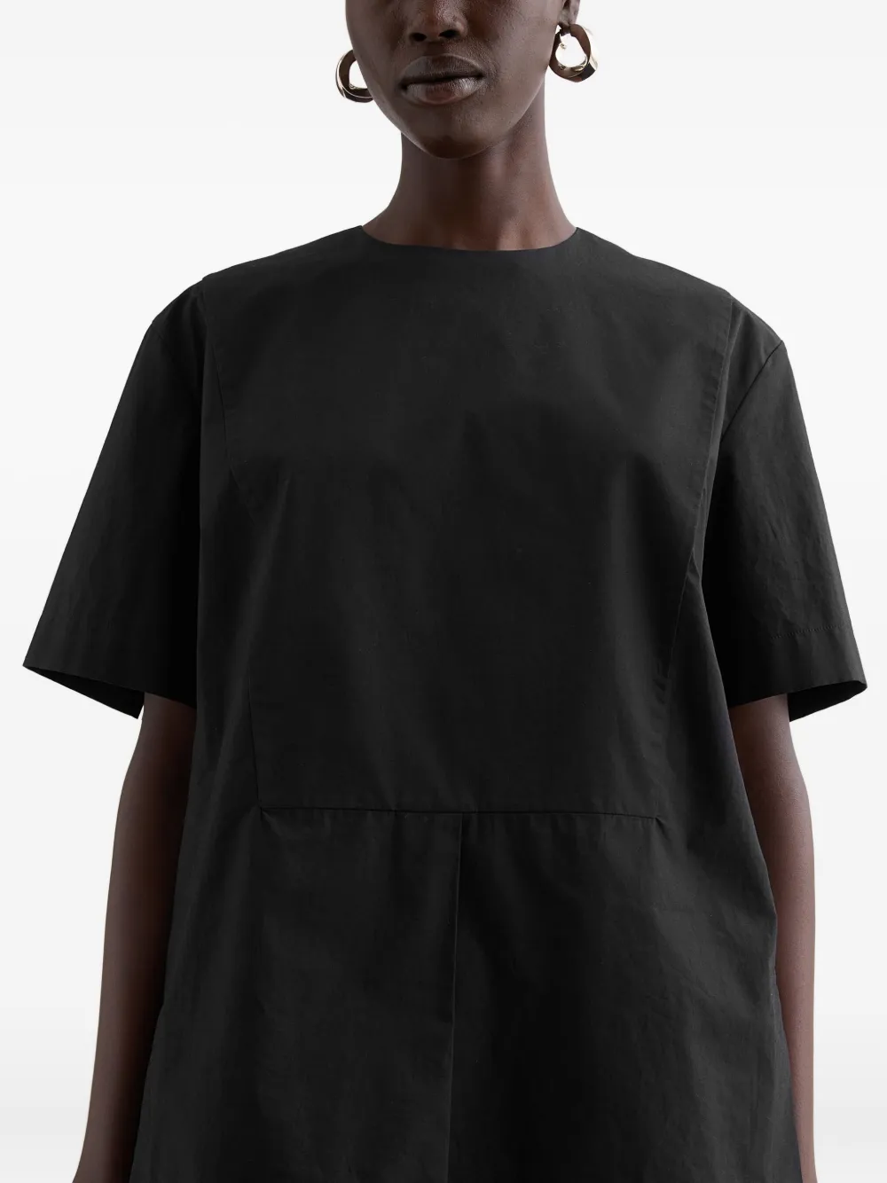 Jil Sander Short-sleeve Blouse In Black