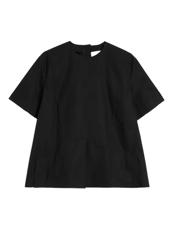Jil Sander Lightweight Cotton Crew-neck Top in Black