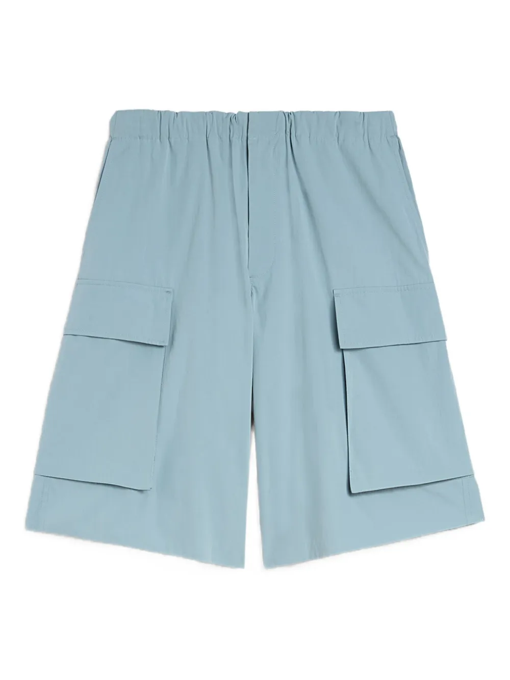 Jil Sander Katoenen shorts met popeline textuur Blauw