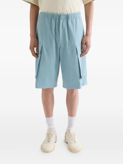 Jil Sander poplin texture cotton shorts