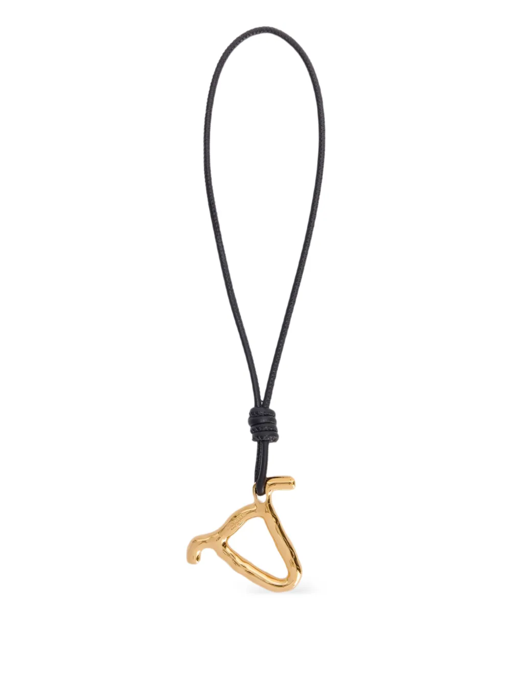 Jil Sander Zodiac charm leather necklace - Gold