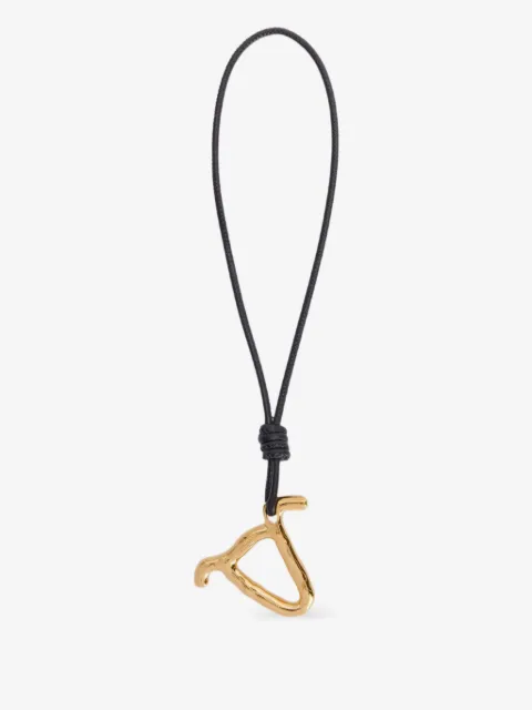 Jil Sander Collana in pelle con ciondolo