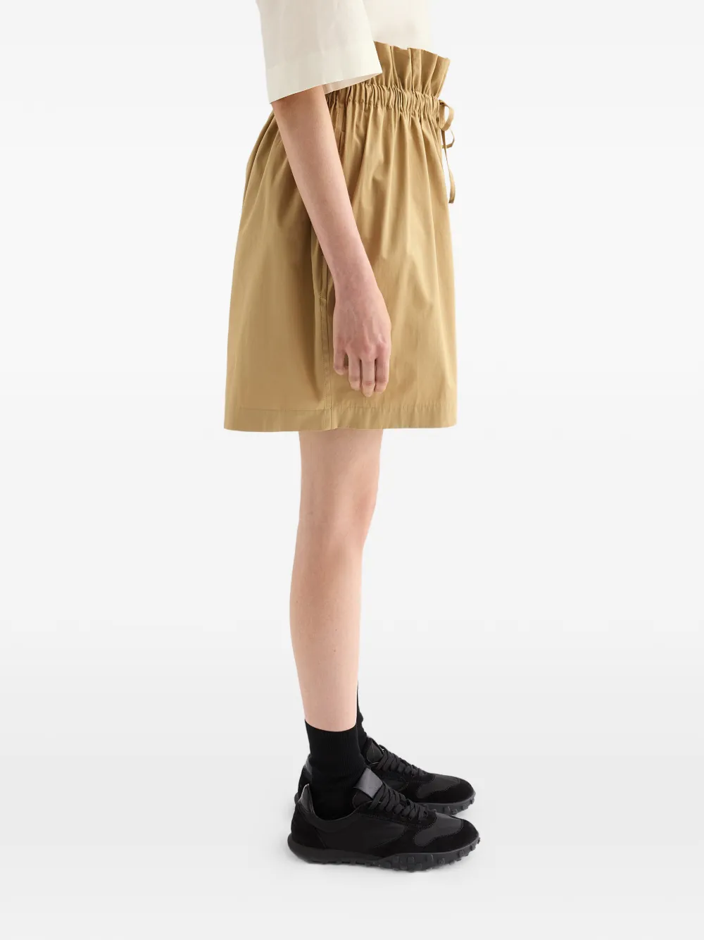 Jil Sander Katoenen popeline shorts met trekkoord - Beige