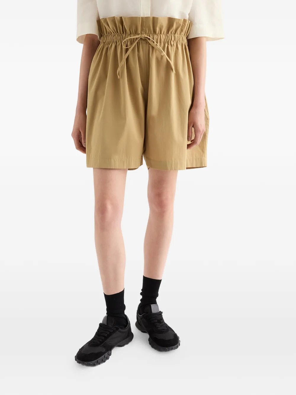 Jil Sander Shorts in cotone con coulisse - Toni neutri