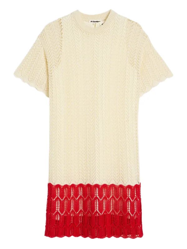 jil sander knit dress Knitted cashmere midi dress in white - Jil Sander