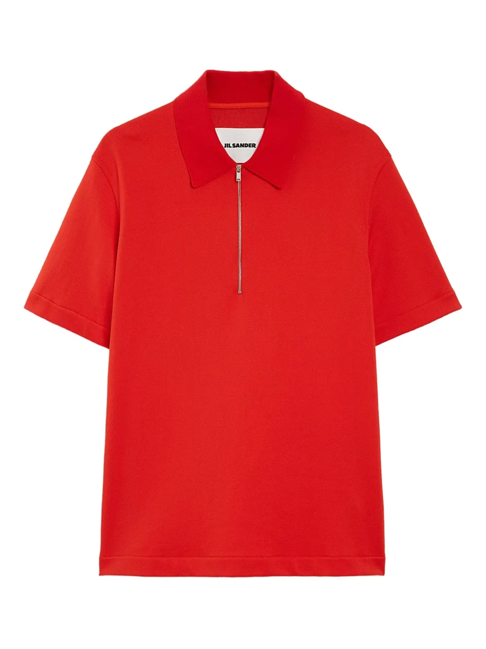Jil Sander Polo con zip - Rosso