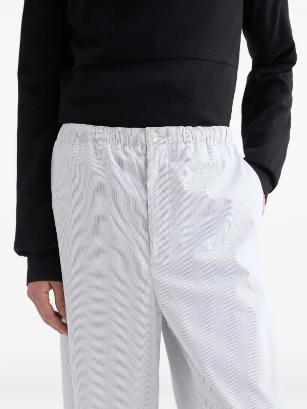 Jil Sander elasticated-waistband Cotton Trousers | White | FARFETCH GE