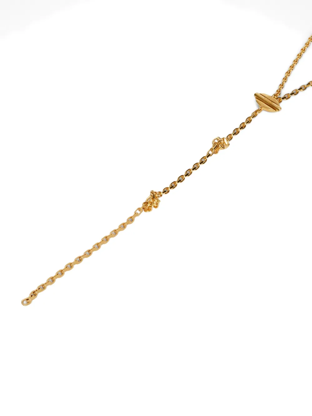 Jil Sander Knotted-chain Necklace In Gold
