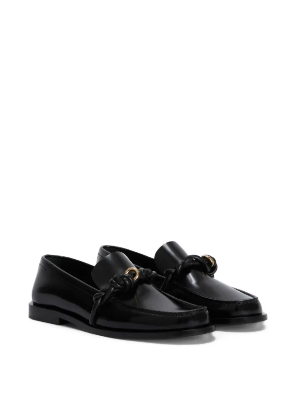 Jil Sander Tangle ノット ローファー | ブラック | FARFETCH JP