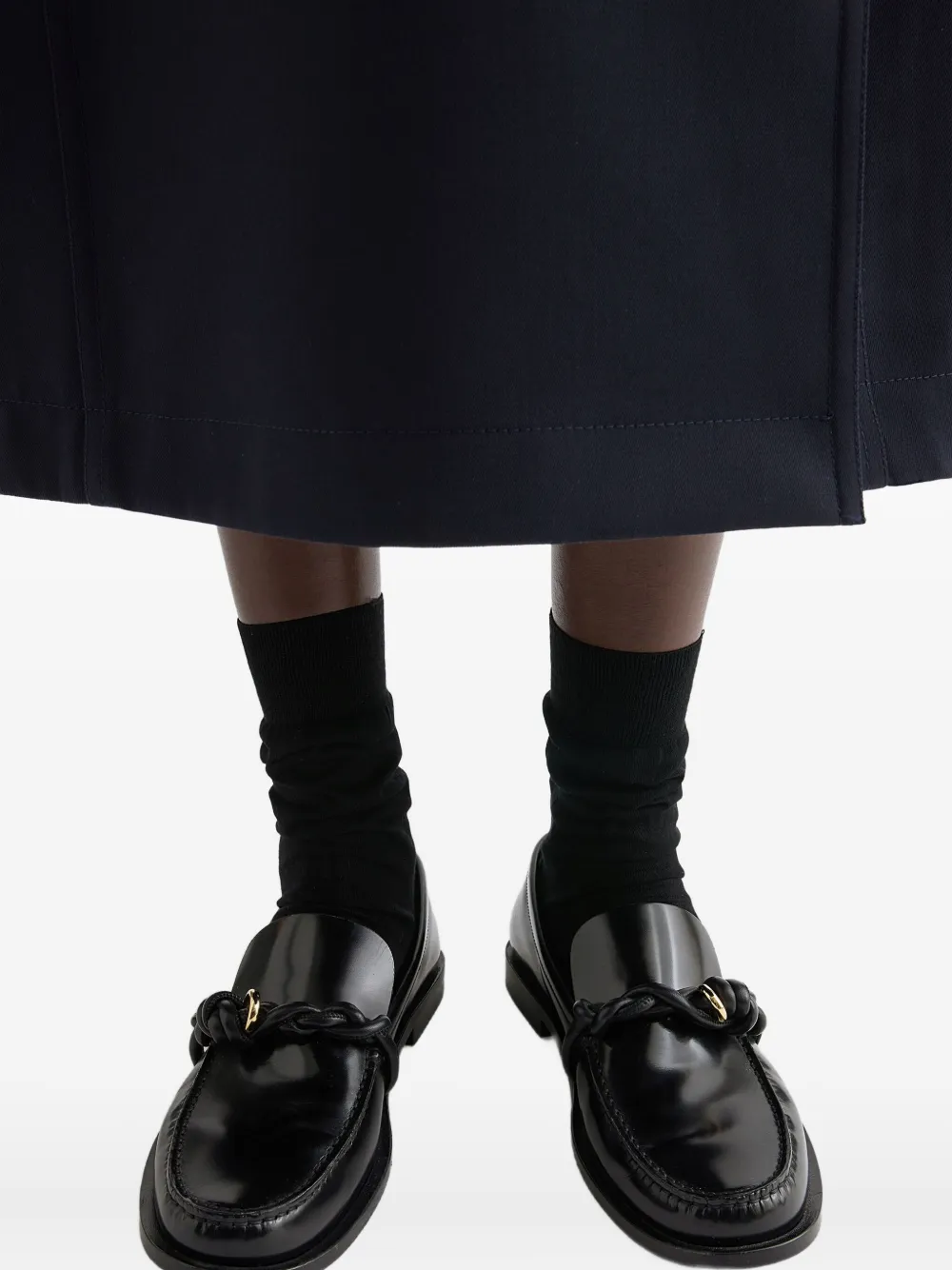 Jil Sander Tangle Loafers In Black